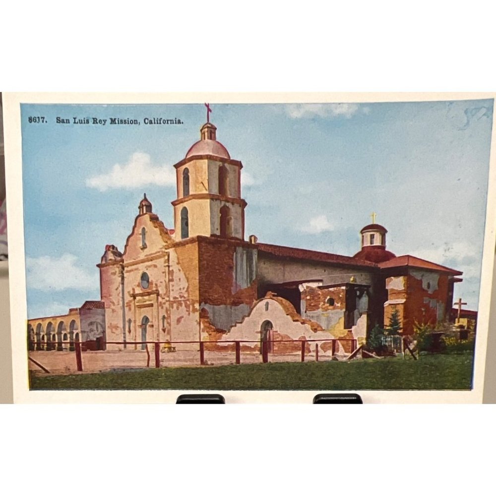 Postcard San Luis Rey Mission California Vintage Unposted Building Vintage